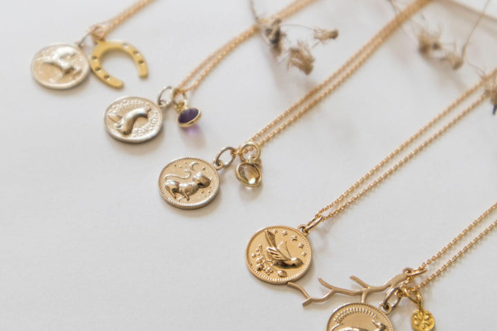 Gold Vermeil Enchanted Animals Cat Necklace