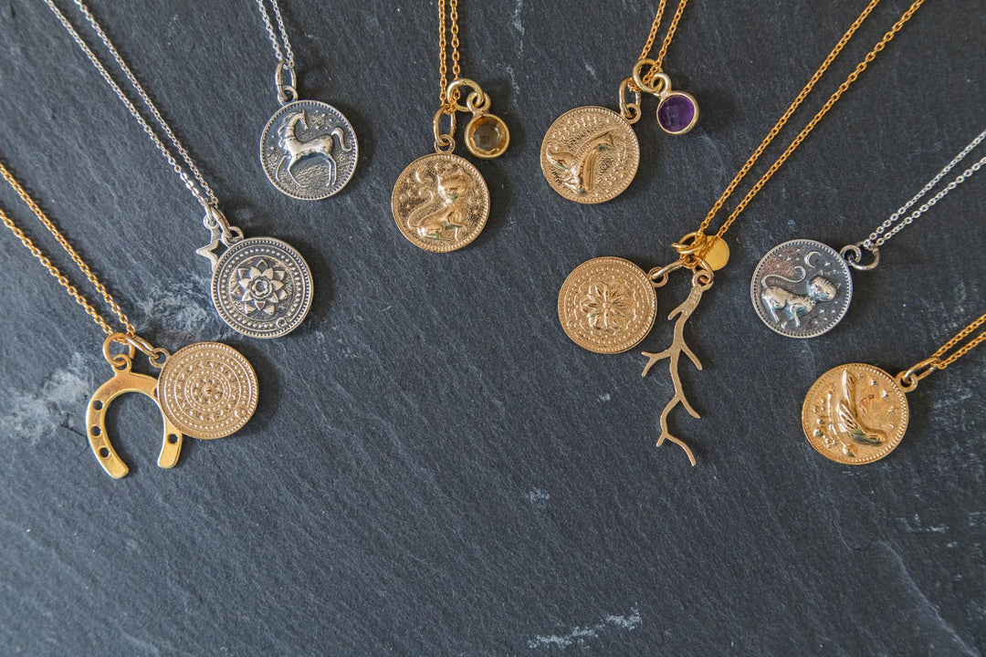 Gold Vermeil Enchanted Animals Cat Necklace