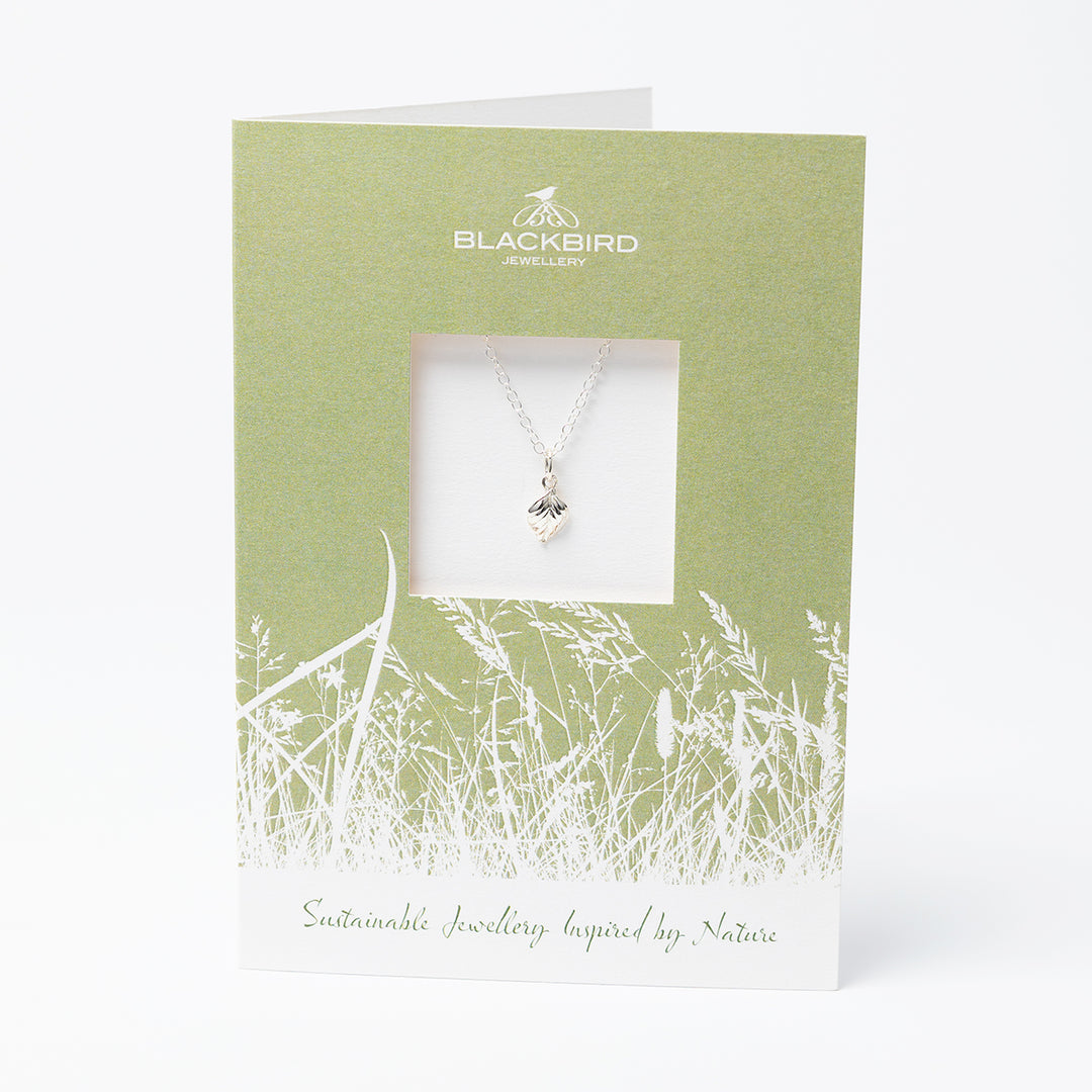 Birch leaf Necklace Greeting Card