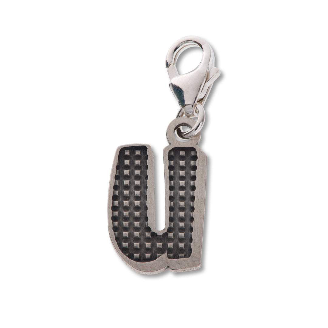 Comic Book Style Letter U Alphabet Charm