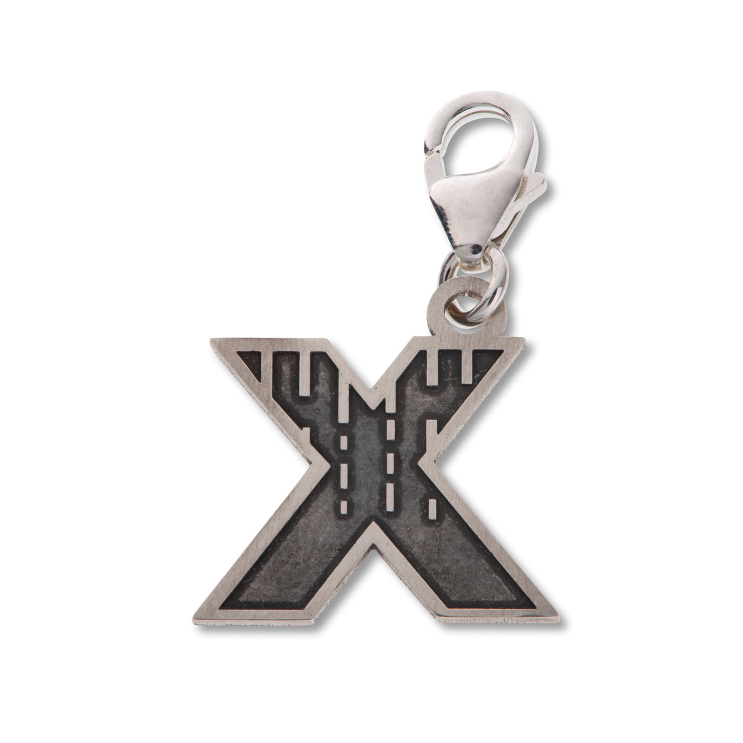 Comic Book Style Letter X Alphabet Charm