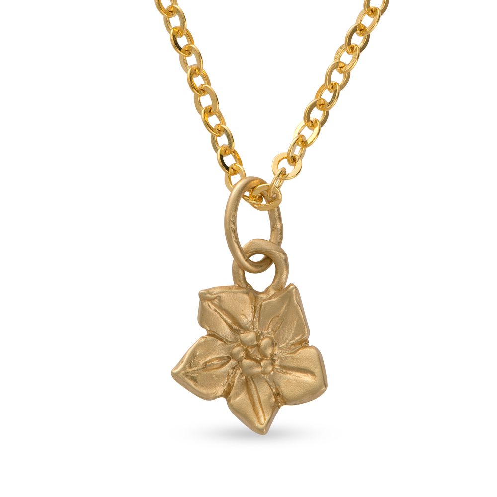 Forget-Me-Not Necklace in 18ct Gold Vermeil – Handmade Floral Jewellery Gift