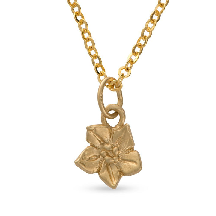 Forget-Me-Not Necklace in 18ct Gold Vermeil – Handmade Floral Jewellery Gift