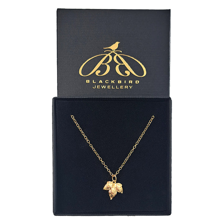 18ct Gold Vermeil Ivy Leaf Necklace