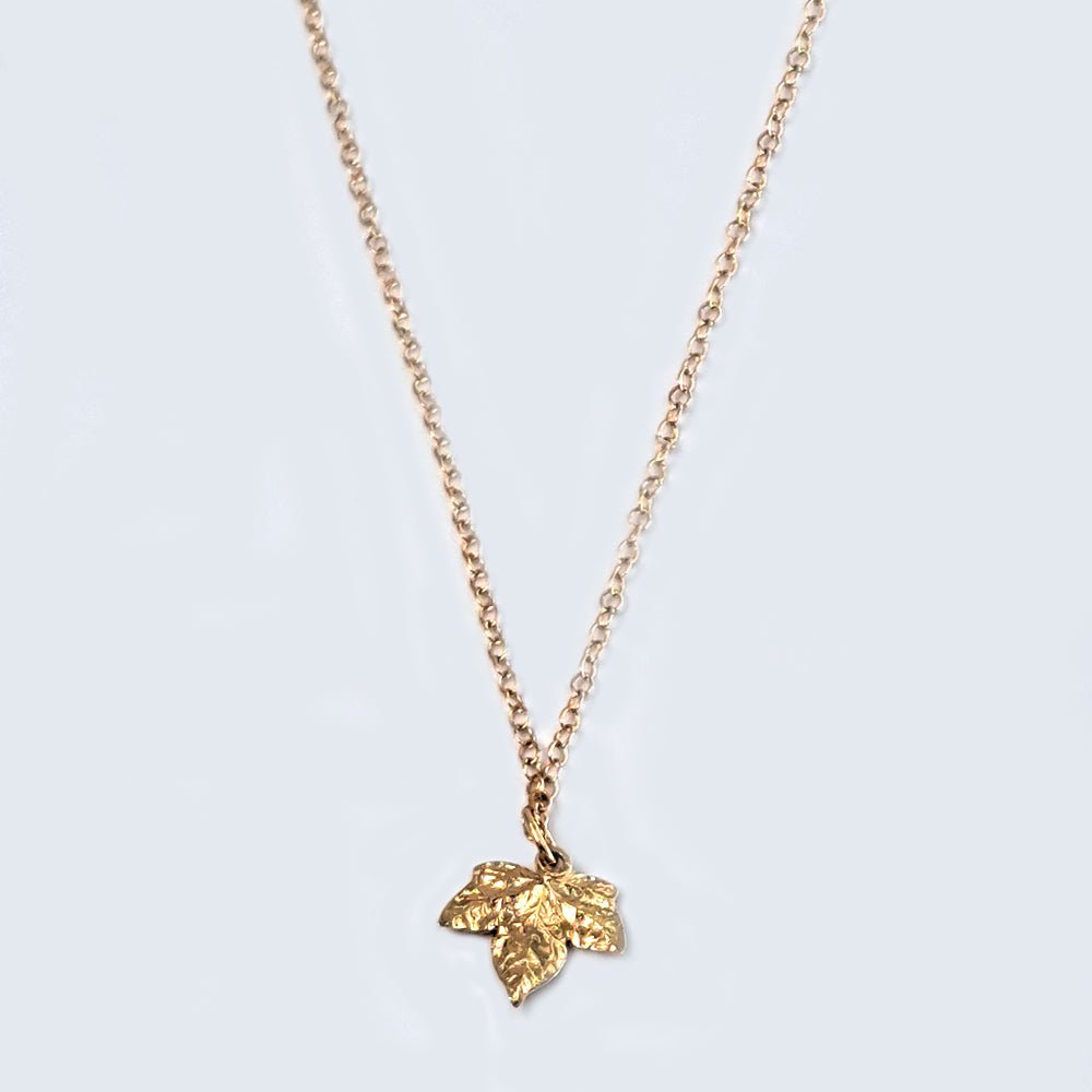 18ct Gold Vermeil Ivy Leaf Necklace - Symbol of Eternity