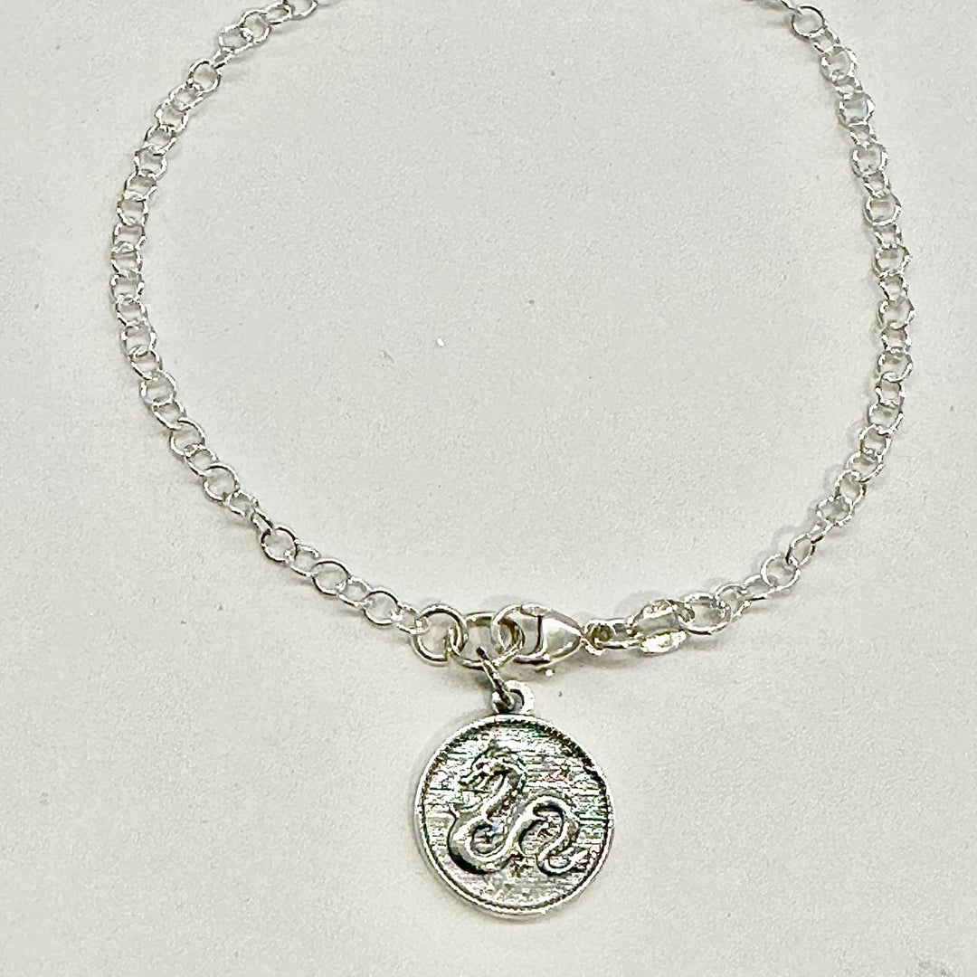 Sterling Silver Enchanted Animals Dragon Bracelet