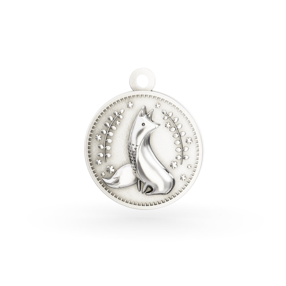 Sterling Silver Enchanted Animals Fox Charm