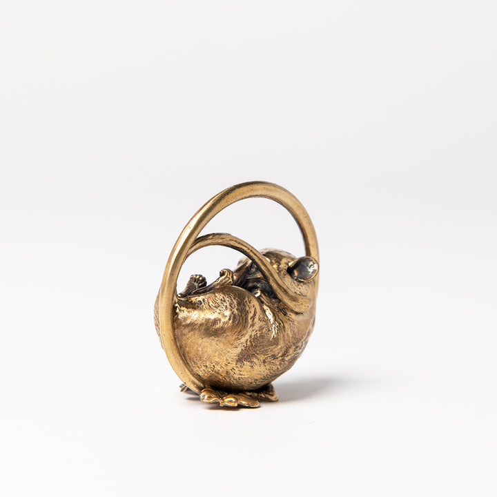 Sleepy Dormouse Bronze Miniature Sculpture