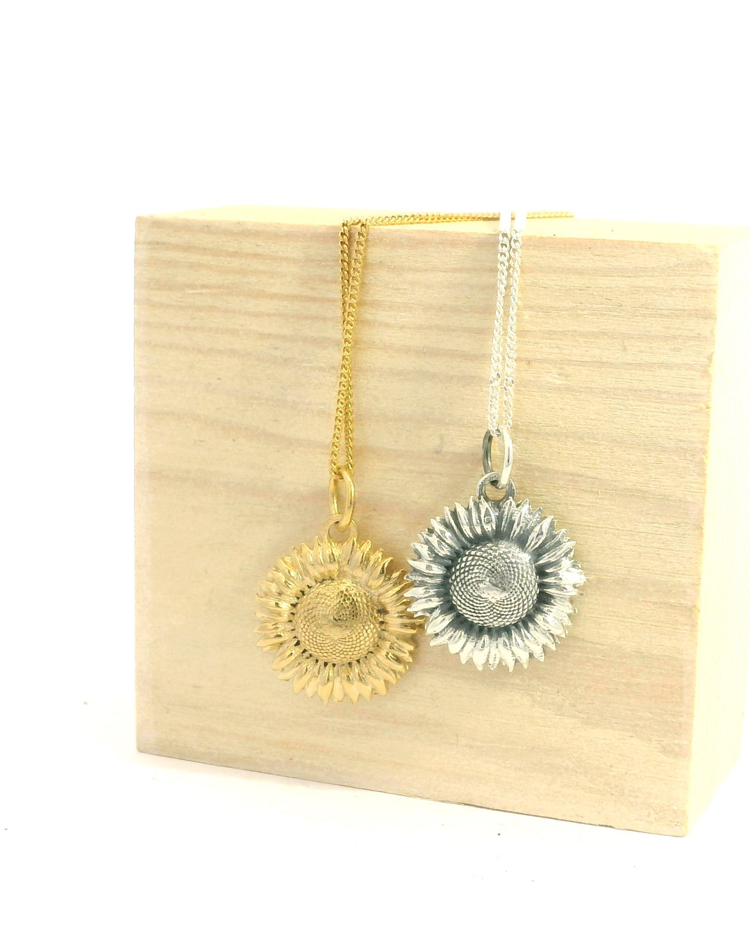 18ct Gold Vermeil Sunflower Necklace