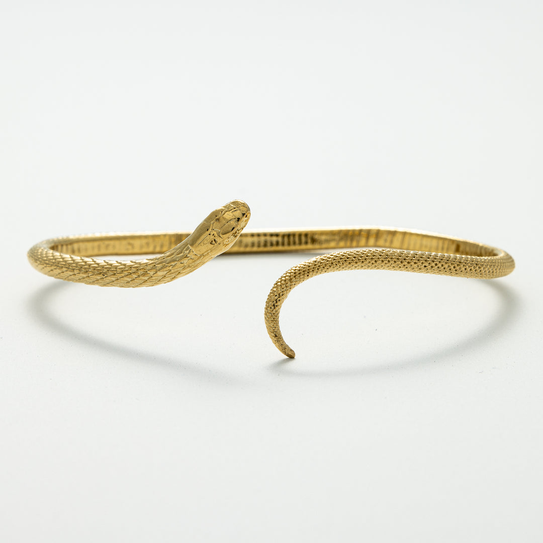 Blackbird Jewellery 18ct Gold Vermeil Snake Bracelet – Handmade Snakeskin-Inspired Statement Jewellery Gift