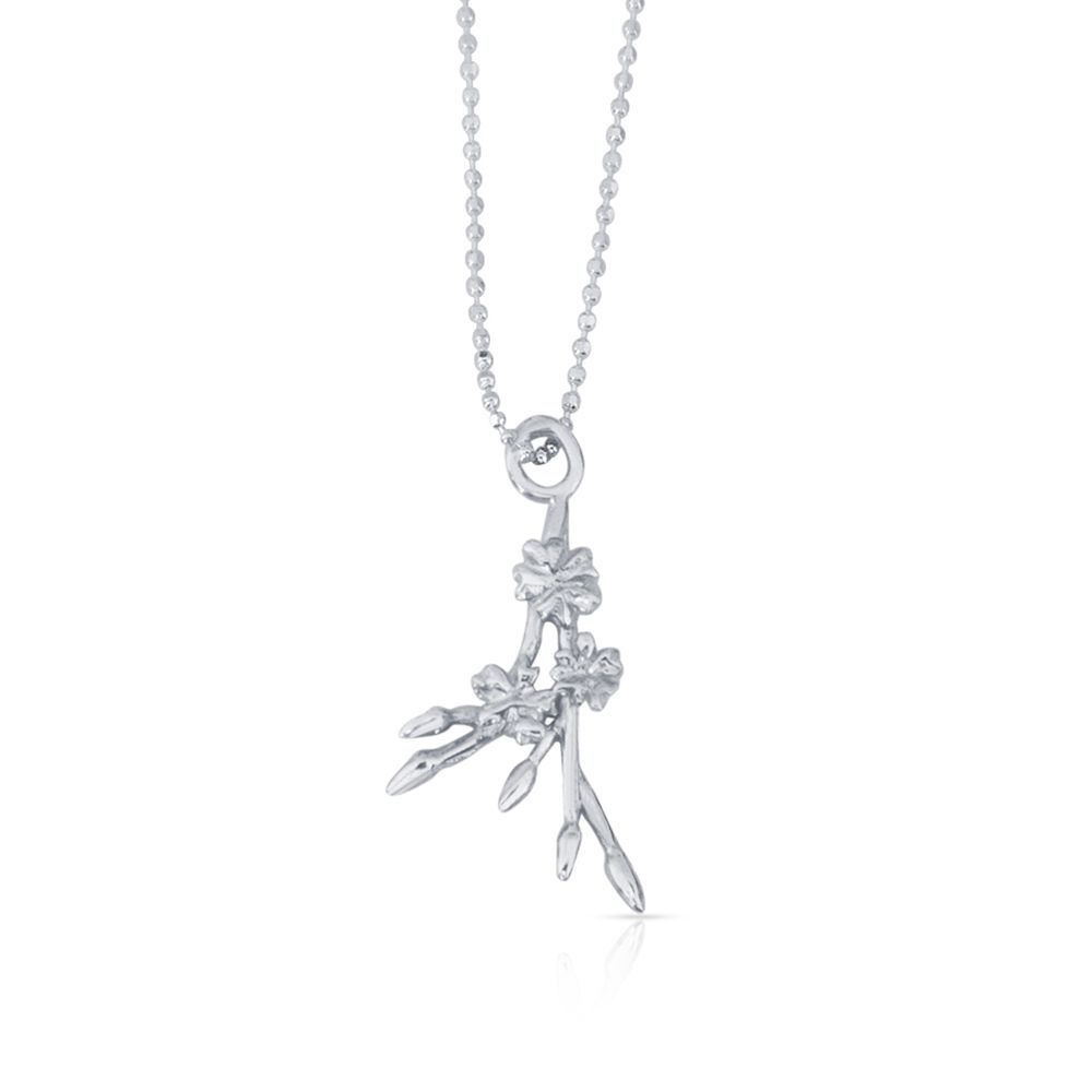 Cherry Blossom Necklace in Sterling Silver – Handmade Floral Jewellery