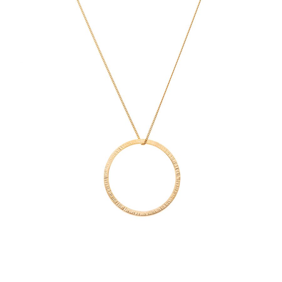 9ct Gold Vermeil Circle Necklace