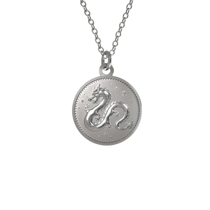 Sterling Silver Enchanted Animals Dragon Necklace