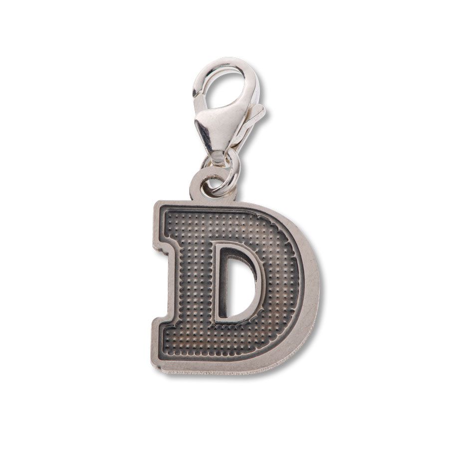 Comic Book Style Letter D Alphabet Charm