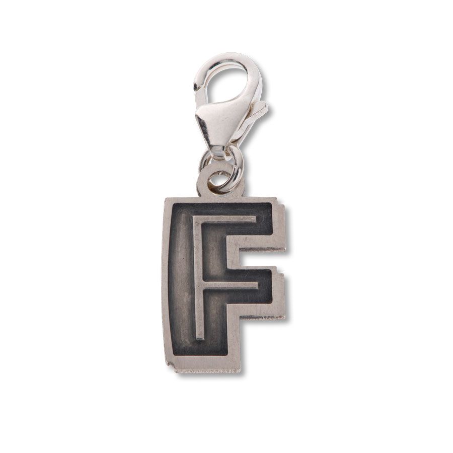 Comic Book Style Letter F Alphabet Charm