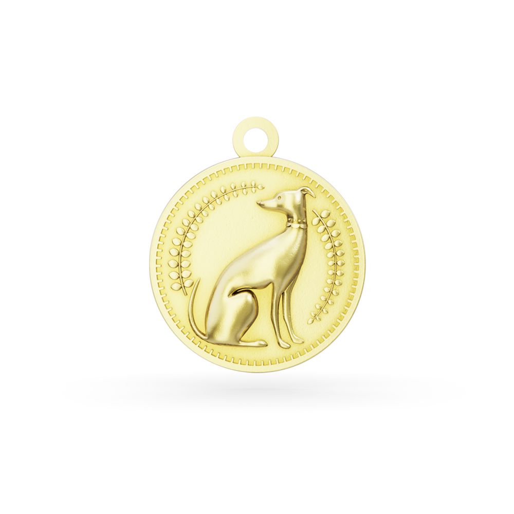 Gold Vermeil Enchanted Animals Dog Charm