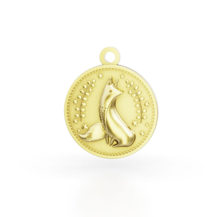 Gold Vermeil Enchanted Animals Fox Charm