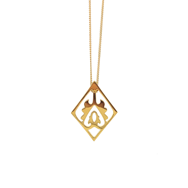 Gold Vermeil Ace of Diamonds Necklace