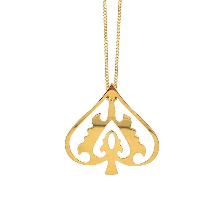Gold Vermeil Ace of Spades Necklace