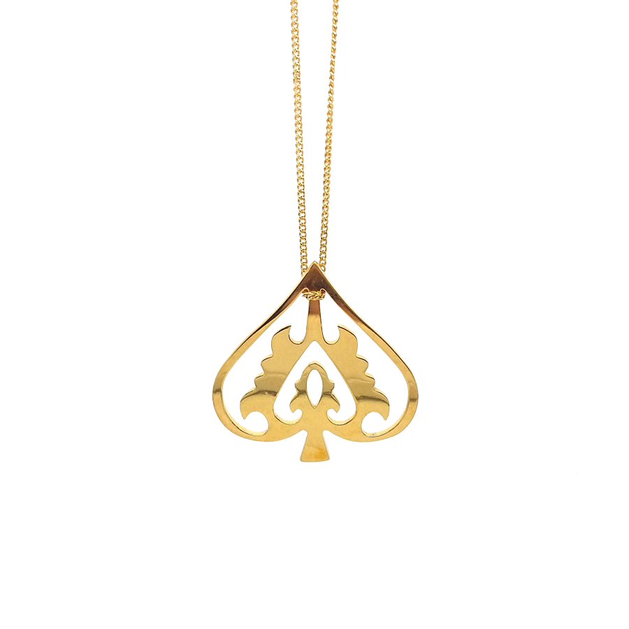 Gold Vermeil Ace of Spades Necklace