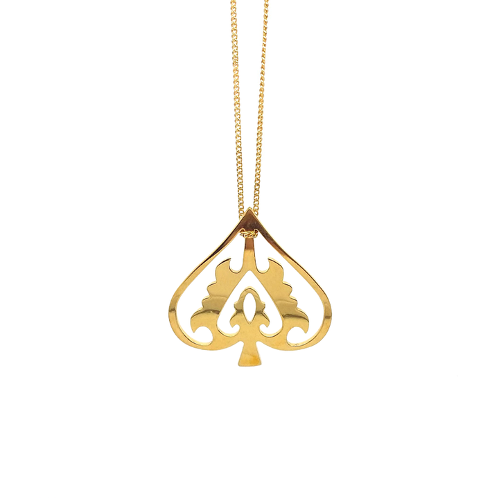 Gold Vermeil Ace of Spades Necklace