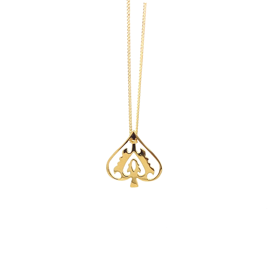 Gold Vermeil Ace of Spades Necklace