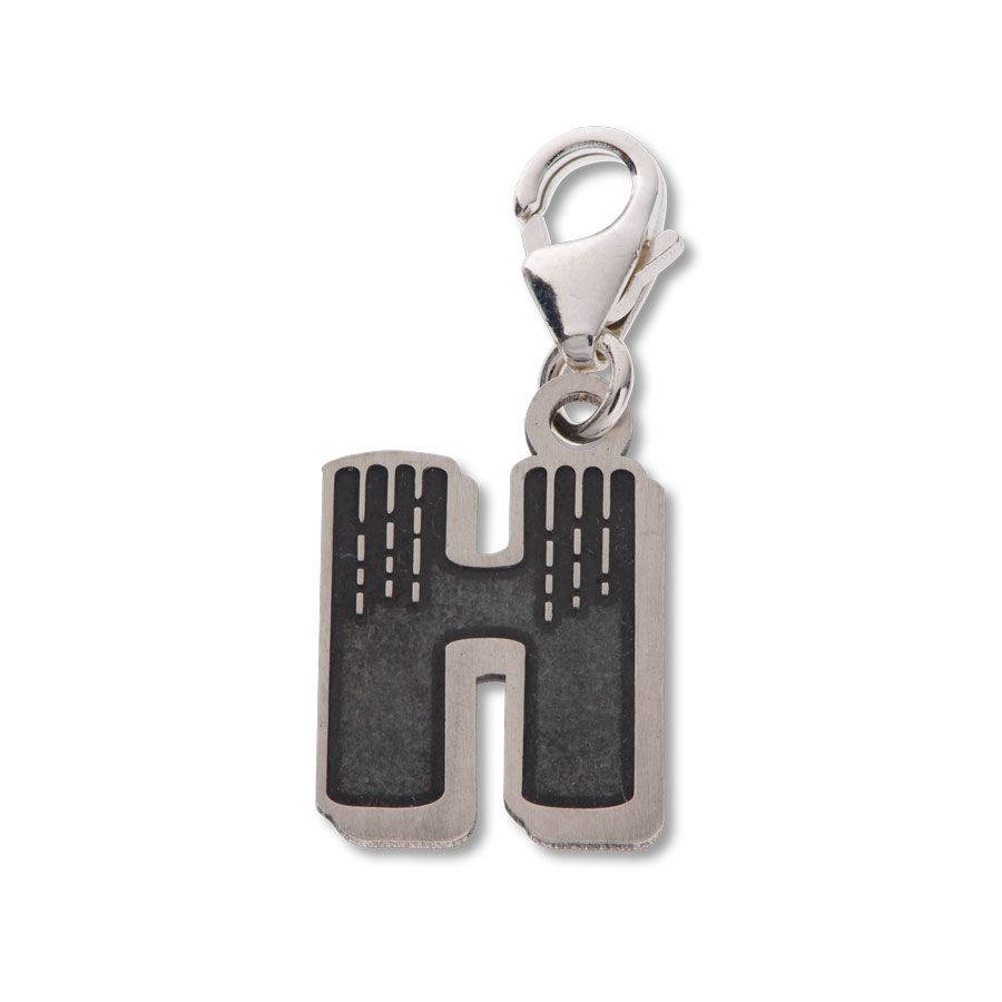 Comic Book Style Letter H Alphabet Charm