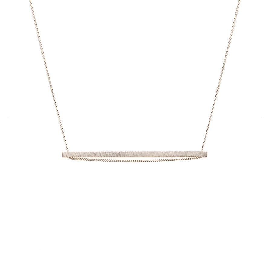 Sterling Silver Horizontal Bar Necklace