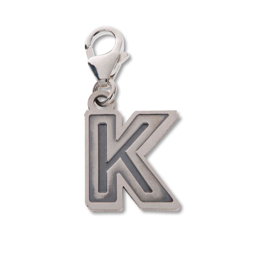 Comic Book Style Letter K Alphabet Charm