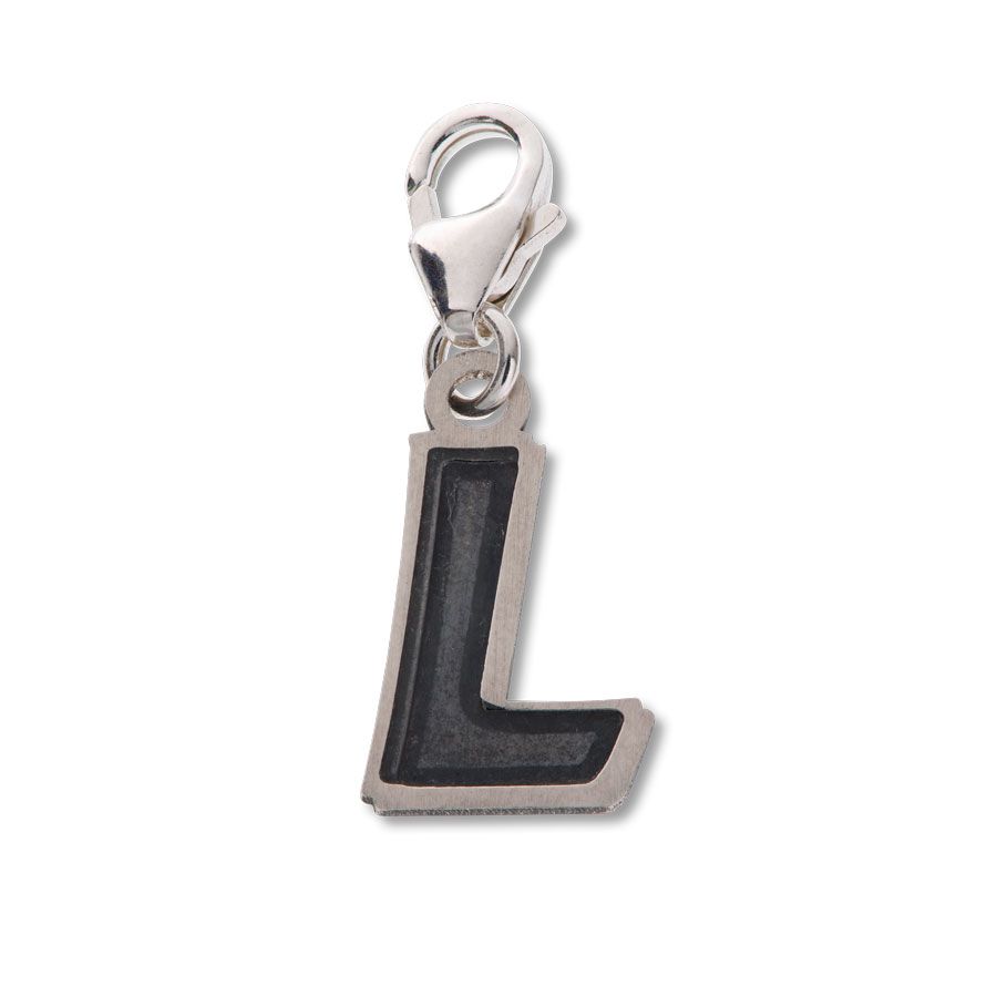 Comic Book Style Letter L Alphabet Charm