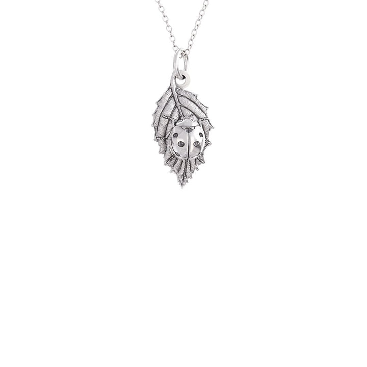 Ladybird Charm Necklace Sterling Silver