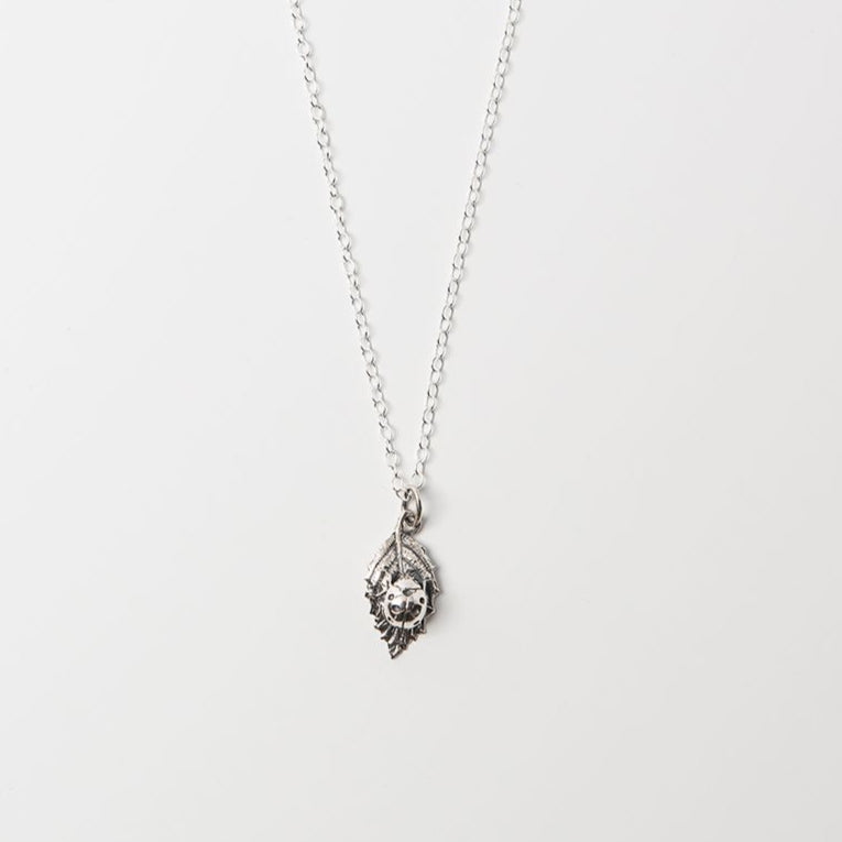 Sterling silver ladybird necklace with dotted wings – handmade lucky charm by Blackbird Jewellery