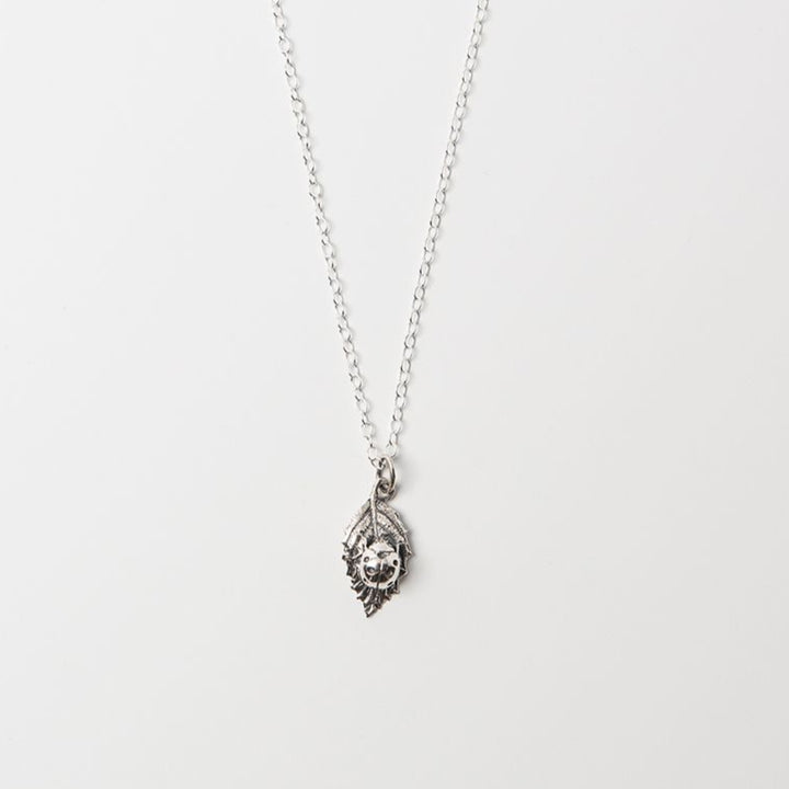 Sterling silver ladybird necklace with dotted wings – handmade lucky charm by Blackbird Jewellery