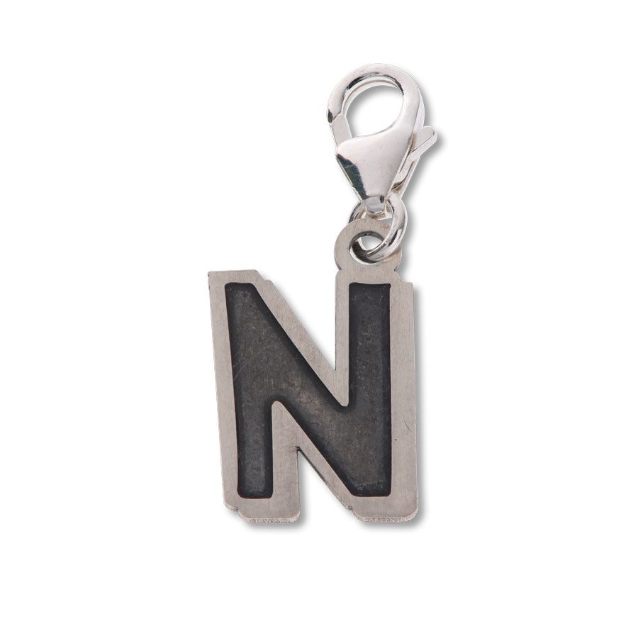 Comic Book Style Letter N Alphabet Charm
