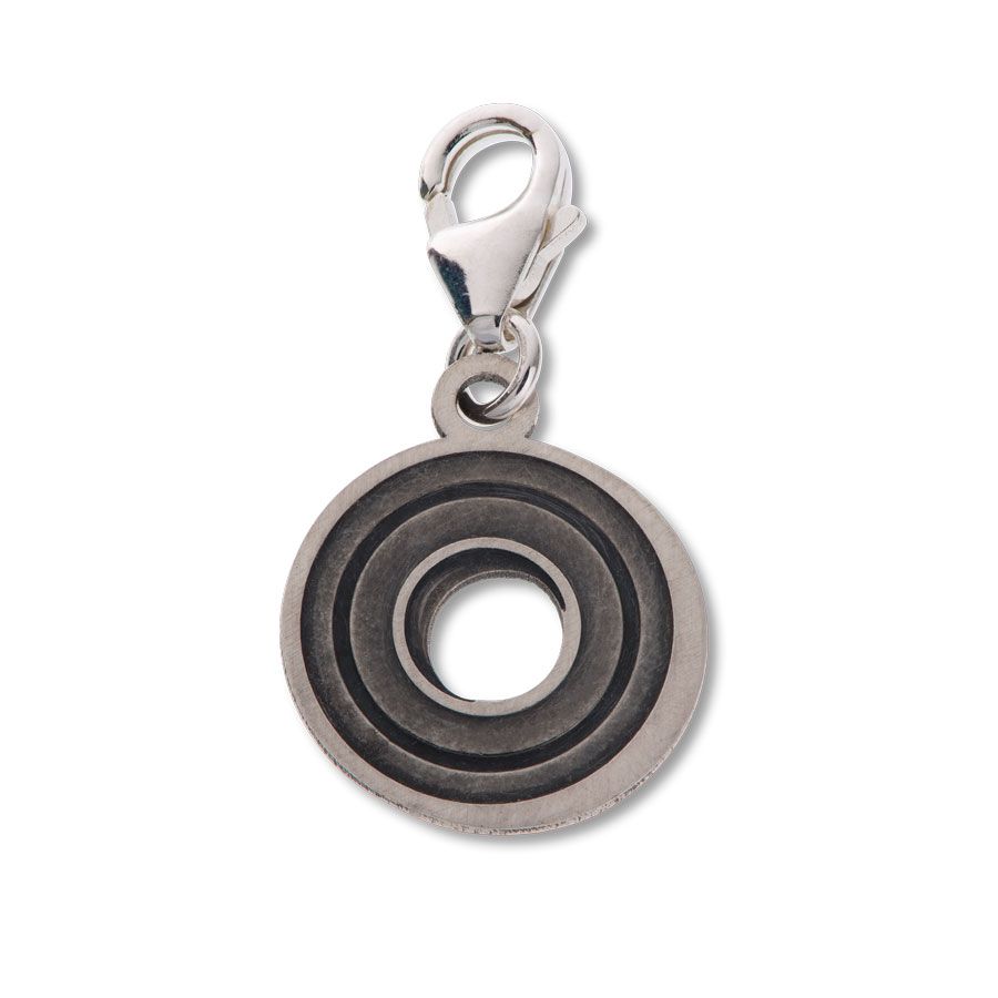 Comic Book Style Letter O Alphabet Charm