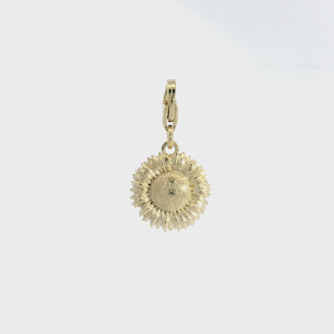 18ct Gold Vermeil Sunflower Charm