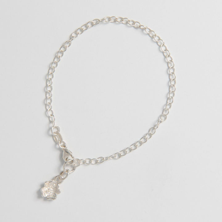 Sterling Silver Primrose Charm Bracelet