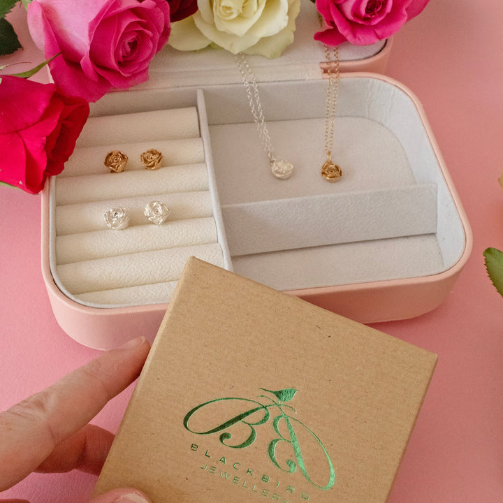 Sterling Silver Rose Necklace