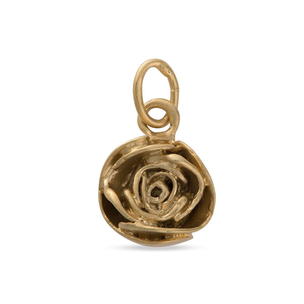 Rose Charm in 18ct Gold Vermeil – Handmade Romantic Floral Jewellery