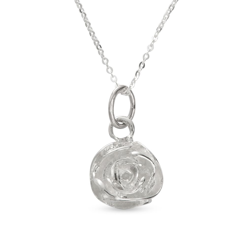 Rose Necklace in Sterling Silver – Handmade Romantic Jewellery Gift
