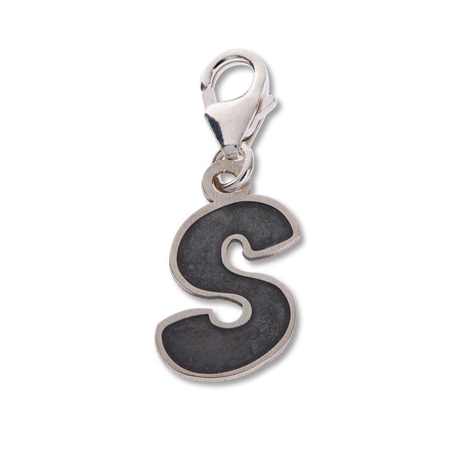 Comic Book Style Letter S Alphabet Charm