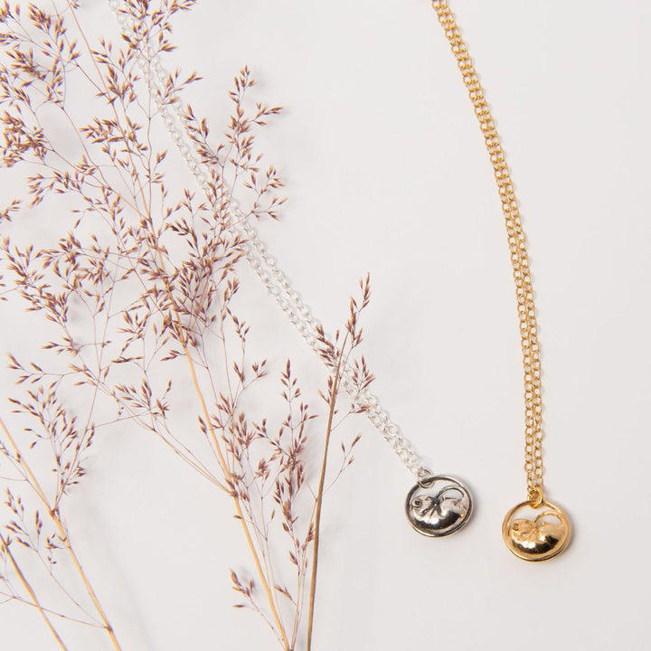 Sleepy Dormouse Necklace Sterling Silver