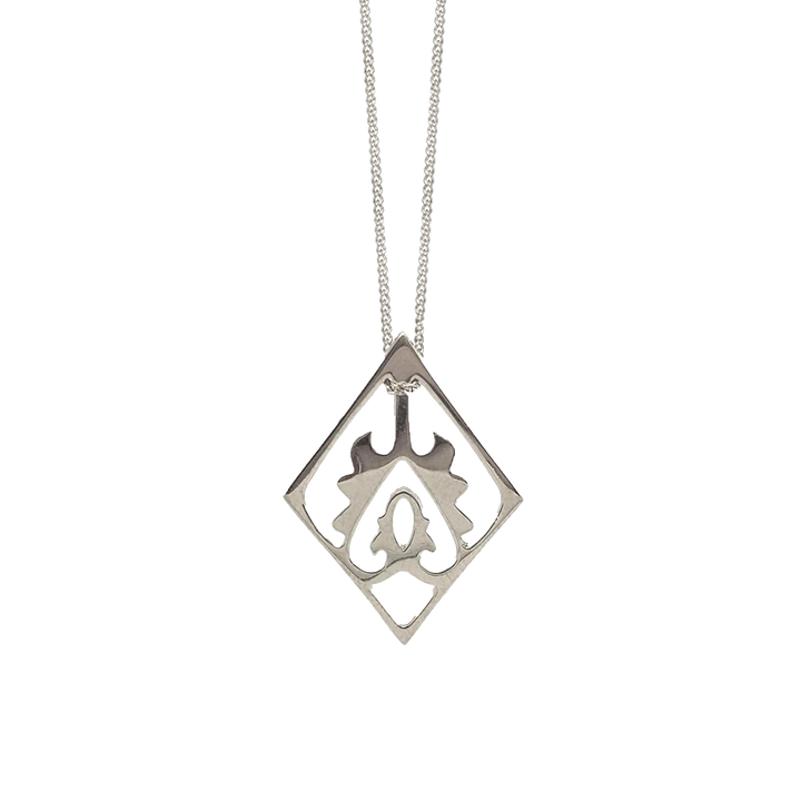 Sterling Silver Ace of Diamonds Necklace