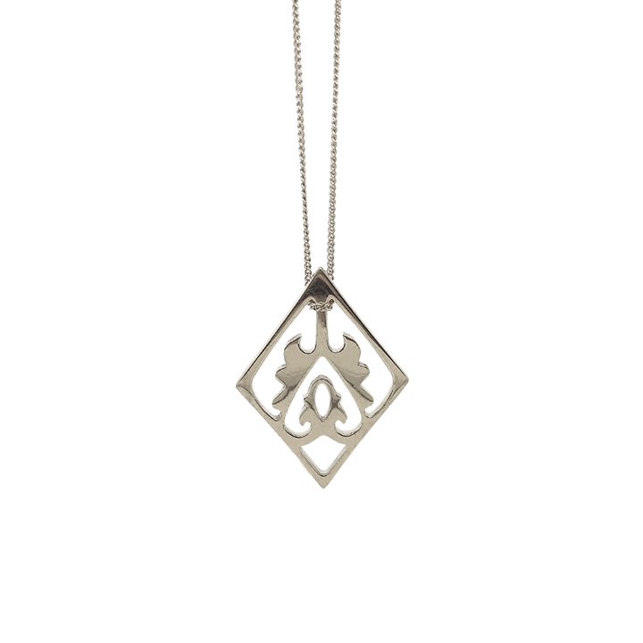 Sterling Silver Ace of Diamonds Necklace