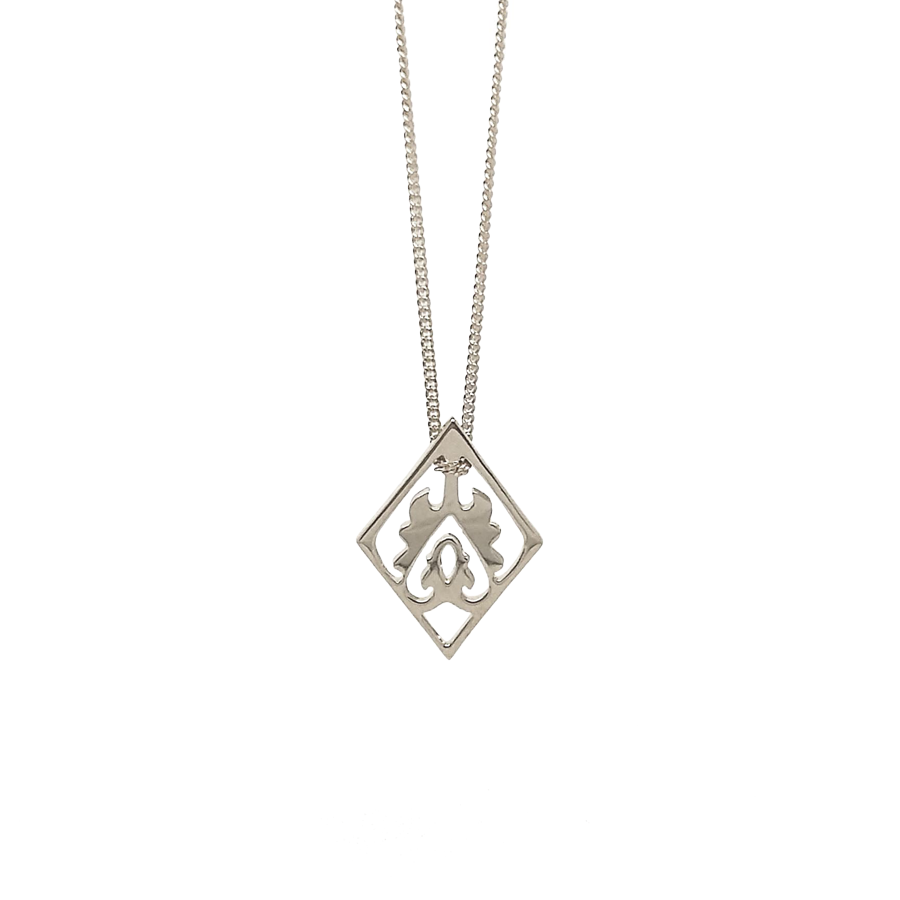 Sterling Silver Ace of Diamonds Necklace