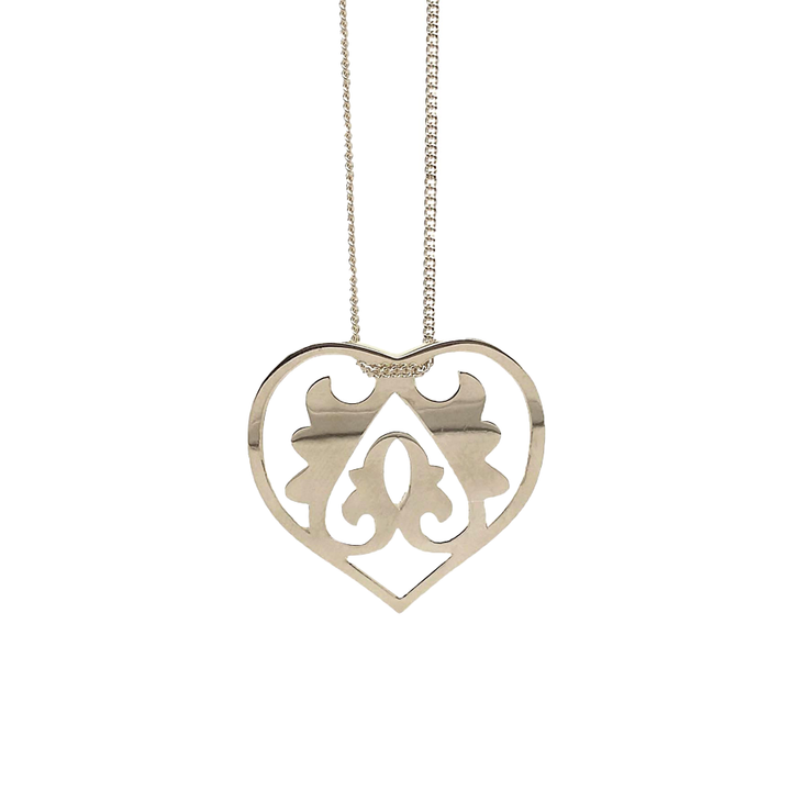 Sterling Silver Ace of Hearts Necklace