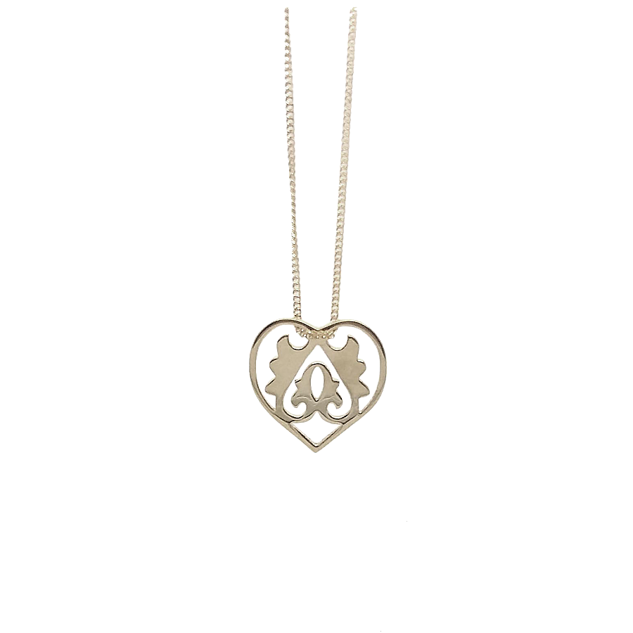 Sterling Silver Ace of Hearts Necklace