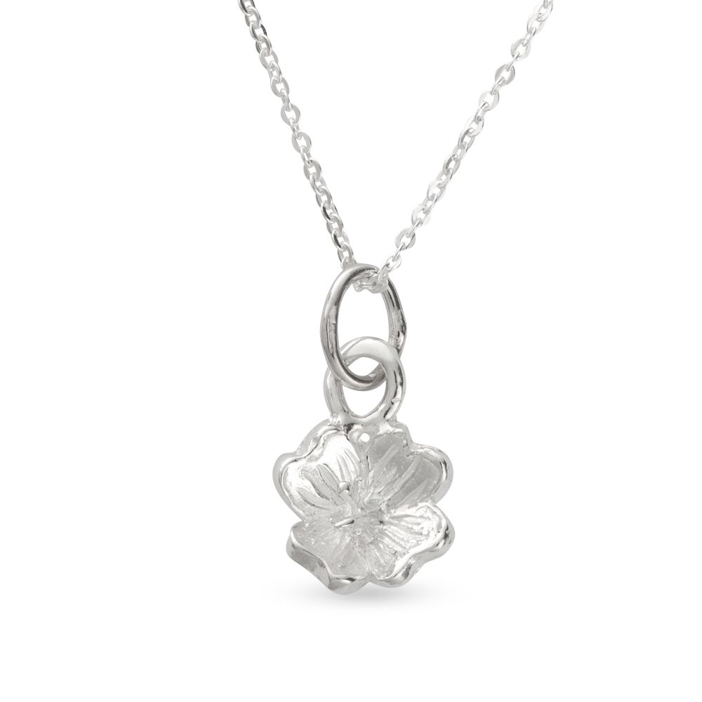 Primrose Necklace in Sterling Silver – Handmade Floral Jewellery Gift