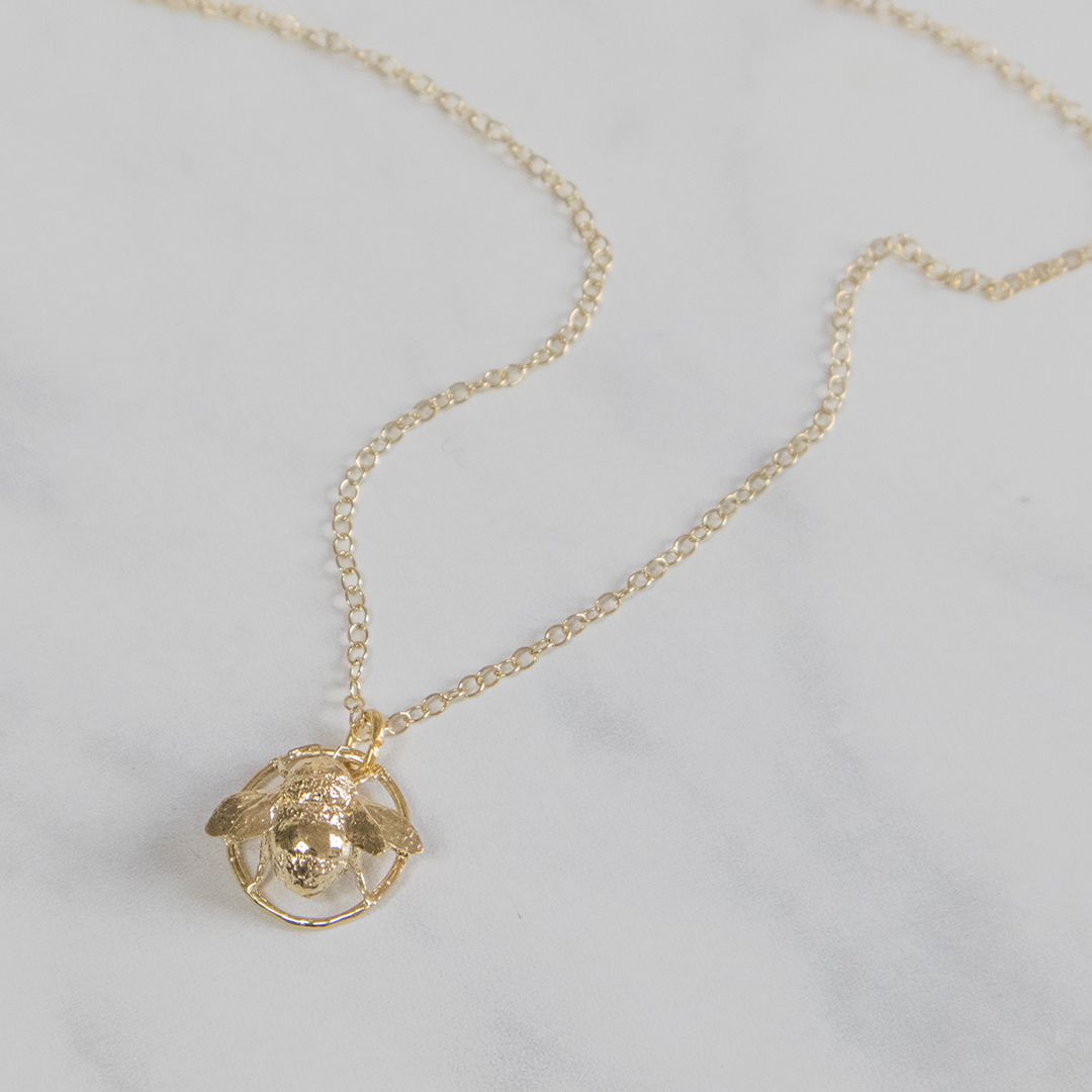18ct Gold Vermeil Queen Bee Necklace