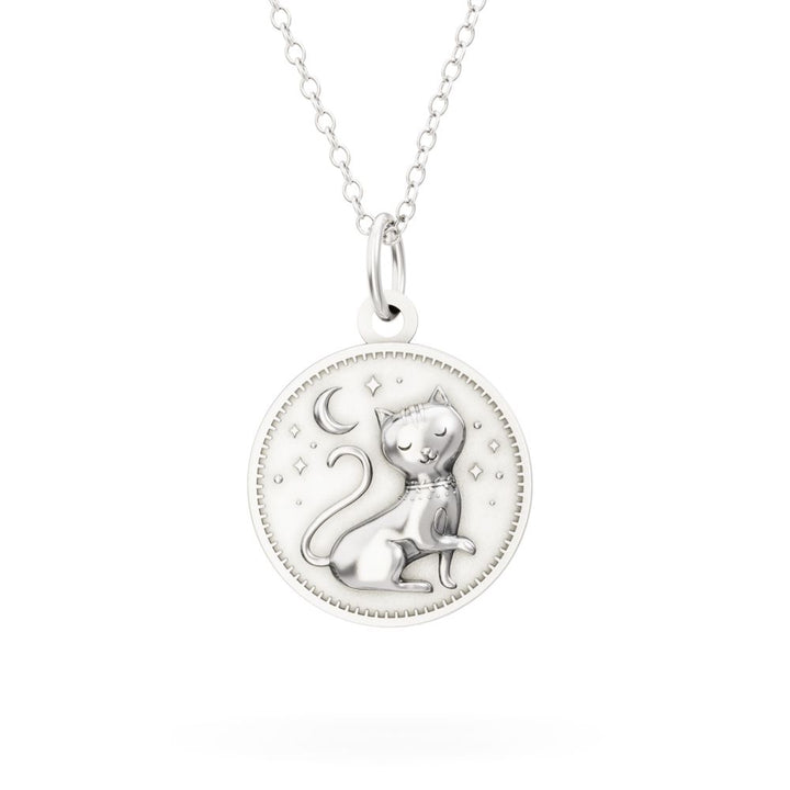 Sterling Silver Enchanted Animals Witches Cat Necklace